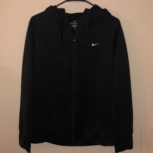 Nike Full Zip Hoodie Black Size Large
